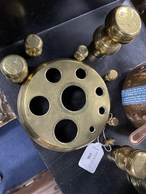 Lot 196 - A LOT OF BRASS AND COPPER WARE