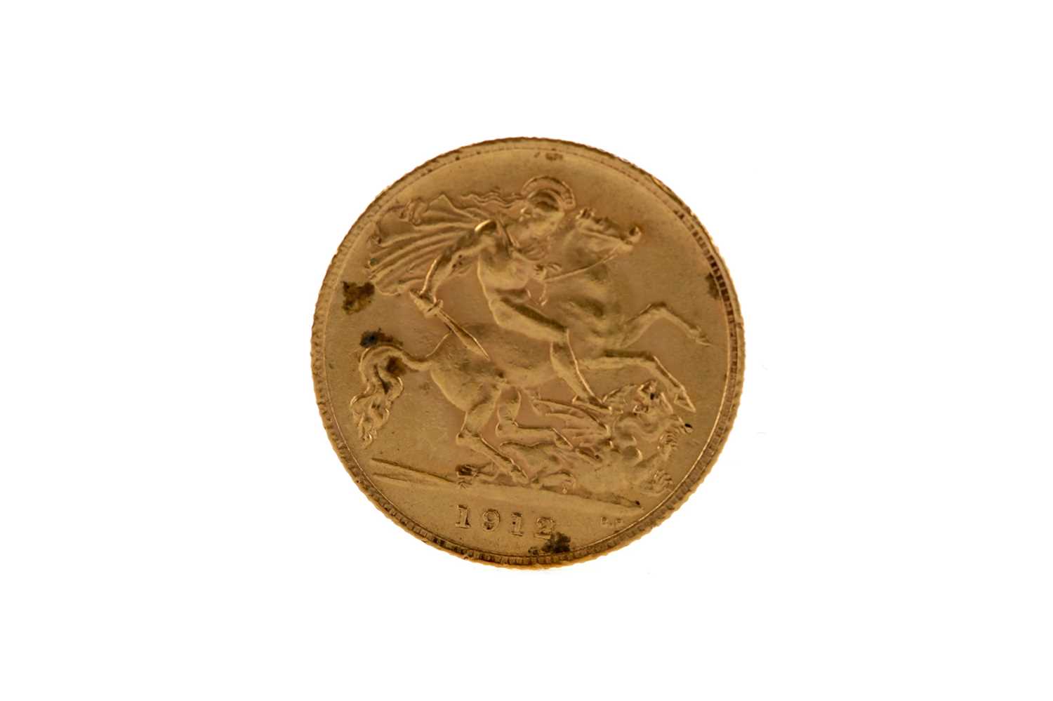 Lot 47 - A GOLD HALF SOVEREIGN DATED 1912