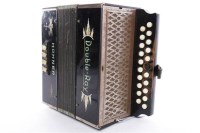 Lot 1329 - HOHNER DOUBLE RAY DE LUXE TWO ROW BURTON THREE...