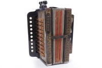 Lot 1330 - HOHNER SINGLE ROW THREE VOICE MELODEON early...