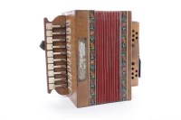 Lot 1335 - ORIGINAL PAOLO SOPRANI TWO VOICE MELODEON with...