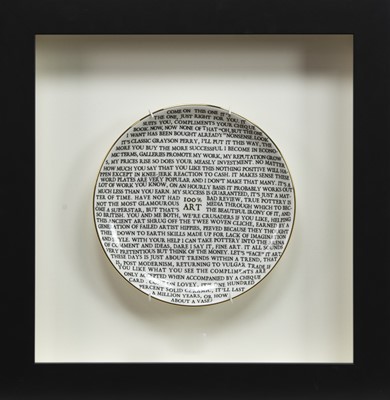 Lot 668 - 100% ART PLATE 2020, BY GRAYSON PERRY