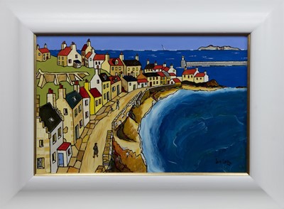 Lot 669 - PITTENWEEM, AN OIL BY IAIN CARBY