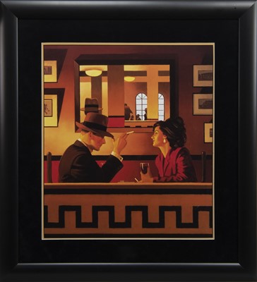 Lot 705 - MAN IN THE MIRROR, A PRINT BY JACK VETTRIANO