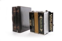 Lot 1341 - HOHNER DOUBLE RAY BLACK DOT TWO ROW TWO VOICE...