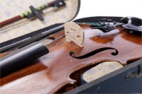 Lot 1342 - JIMMY SHAND'S FIDDLE (Strad. Copy), in case...