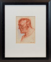 Lot 3 - * PETER HOWSON OBE, HEAD STUDY mixed media,...