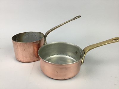 Lot 233 - A COLLECTION OF EARLY 20TH CENTURY COPPER KITCHEN UTENSILS