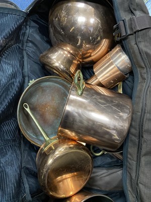 Lot 234 - A COLLECTION OF EARLY 20TH CENTURY COPPER KITCHEN UTENSILS