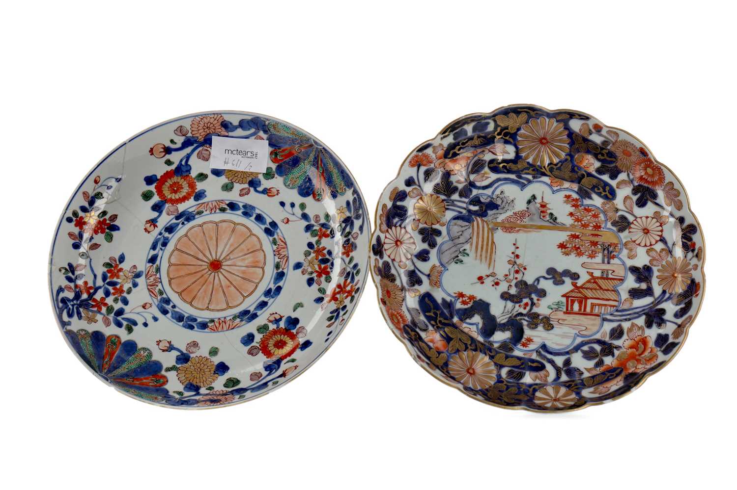 Lot 74 - AN 19TH CENTURY JAPANESE IMARI PLATE AND ANOTHER