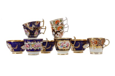 Lot 467 - TEN EARLY 19TH CENTURY ENGLISH PORCELAIN TEACUPS