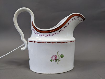 Lot 391 - AN EARLY 19TH CENTURY ENGLISH PORCELAIN CREAM JUG AND STAND