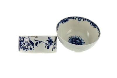 Lot 394 - A WORCESTER DR. WALL PERIOD BOWL, ALONG WITH A DISH