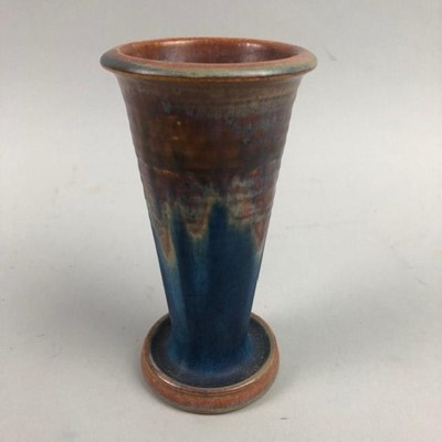 Lot 252 - A BOURNE DENBY TRUMPET VASE