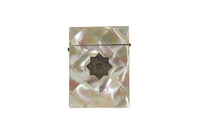 Lot 291 - A LATE 19TH CENTURY MOTHER OF PEARL CARD CASE