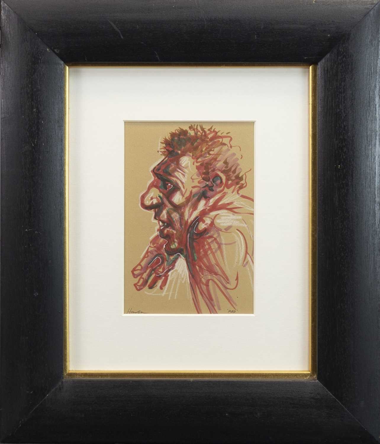 Lot 753 - RED, A MIXED MEDIA BY PETER HOWSON
