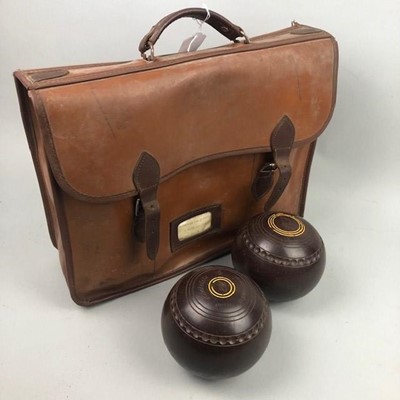 Lot 282 - A SET OF FOUR LAWN BOWLS