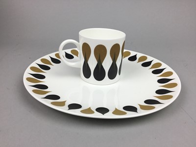 Lot 288 - A SUSIE COOPER FOR WEDGWOOD DIABLO PATTERN BREAKFAST SET