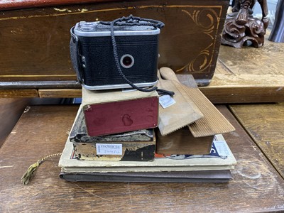 Lot 244 - A ZEISS IKONTA 6X6 CAMERA AND OTHER ITEMS