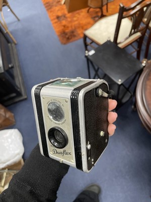 Lot 244 - A ZEISS IKONTA 6X6 CAMERA AND OTHER ITEMS