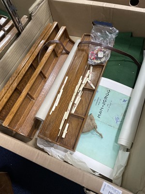 Lot 191 - A MAHJONG SET IN LEATHER TRAVEL CASE