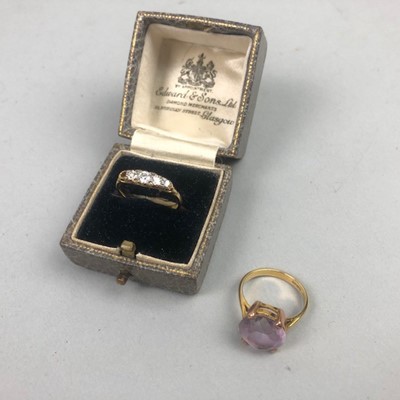 Lot 321 - A DIAMOND RING AND ANOTHER