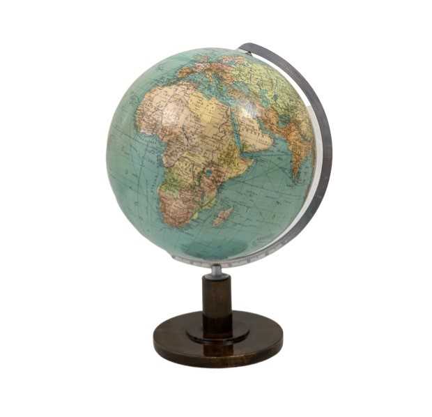 Lot 1641 - A TERRESTRIAL TABLE GLOBE ON STAND