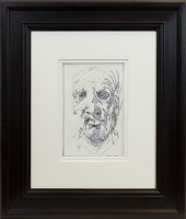 Lot 44 - * PETER HOWSON OBE, PROUD MAN FALLEN pen, ink...