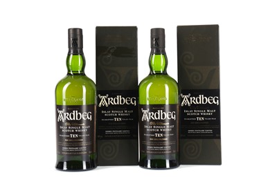 Lot 88 - TWO BOTTLES OF ARDBEG 10 YEARS OLD