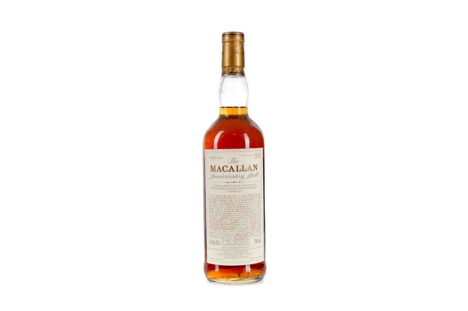 Lot 91 - MACALLAN 1972 ANNIVERSARY MALT 25 YEARS OLD - REMY AMERIQUE INC. IMPORT