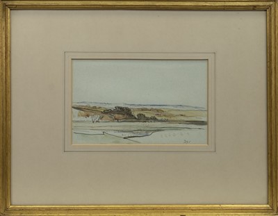 Lot 64 - LOWLAND HILLS, A WATERCOLOUR BY D Y CAMERON