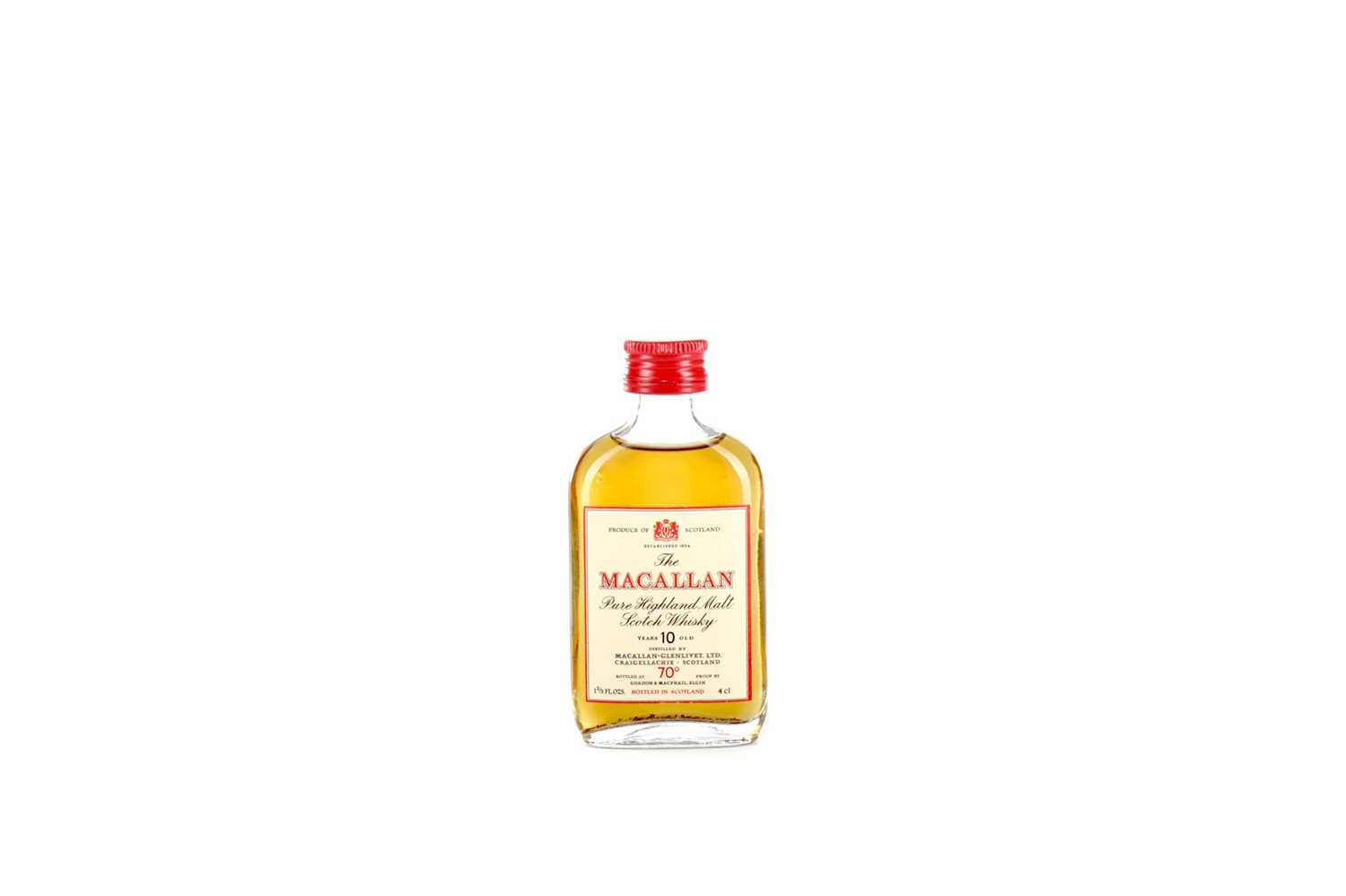 Lot 100 - MACALLAN 10 YEARS OLD 70° PROOF MINIATURE