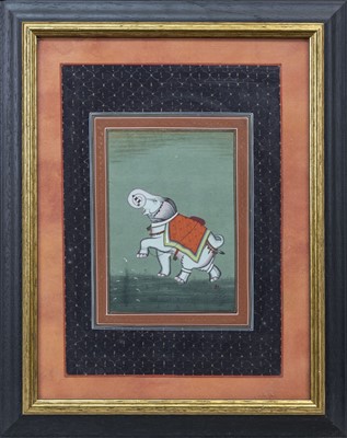 Lot 74 - AN INDIAN SCHOOL PAINTING OF AN ELEPHANT