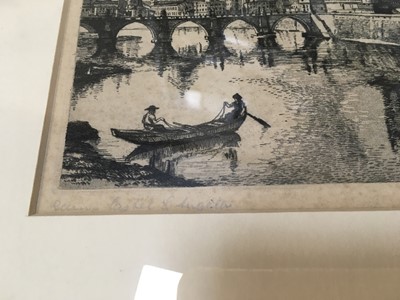 Lot 75 - A PAIR OF EARLY 20TH CENTURY ETCHINGS