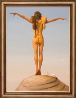 Lot 53 - * GORDON K MITCHELL, TOP OF THE WORLD, oil on...