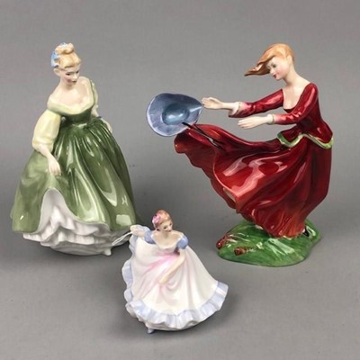 Lot 378 - A ROYAL DOULTON FIGURE OF 'FIONA' AND FIVE OTHERS