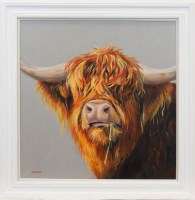 Lot 55 - LYNNE JOHNSTONE, CHEWING THE CUD oil on canvas,...