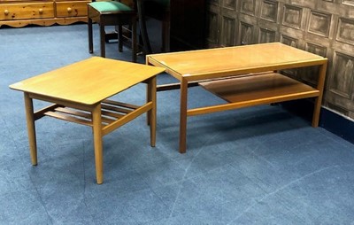 Lot 428 - A LOT OF TWO RETRO TEAK COFFEE TABLES