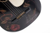 Lot 65 - * JOHN BYRNE RSA, A HAND PAINTED GUITAR signed,...