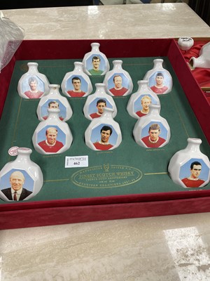 Lot 462 - A MANCHESTER UNITED EUROPEAN CUP 25TH ANNIVERSARY WHISKY MINIATURE COLLECTION