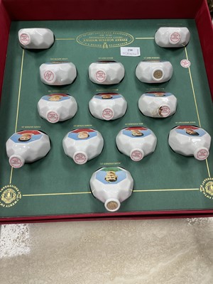 Lot 462 - A MANCHESTER UNITED EUROPEAN CUP 25TH ANNIVERSARY WHISKY MINIATURE COLLECTION