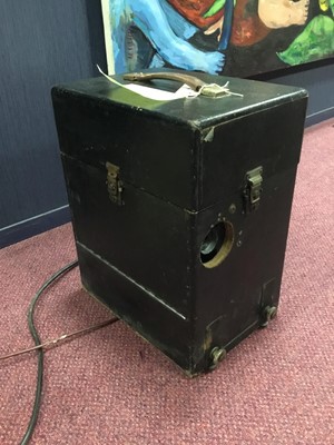 Lot 469 - A MINISTRY OF INFORMATION CINE PROJECTOR, SCREEN AND REELS