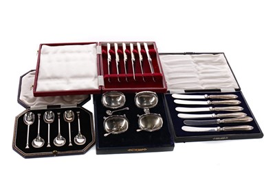 Lot 490 - A LOT OF EIGHT CASED SETS OF SILVERWARE