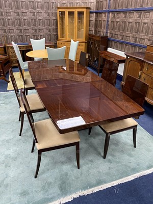 Lot 475 - A CONTEMPORARY ITALIAN DINING TABLE AND SIX CHAIRS