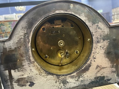 Lot 483 - A MAPPIN & WEBB MANTEL CLOCK AND A PAIR OF OPERA GLASSES