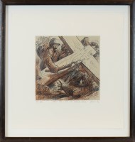 Lot 73 - * PETER HOWSON OBE, JESUS FALLS FOR THE SECOND...