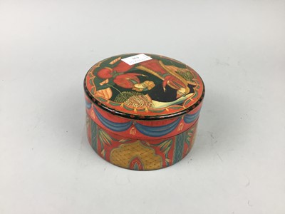 Lot 535 - AN RUSSIAN CYLINDRICAL BOX AND OTHERS