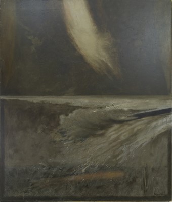 Lot 521 - GREY DAY, AN OIL BY DONALD MORRISON BUYERS