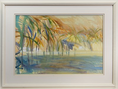 Lot 516 - DAWN AT CAPTIVA, GULF OF MEXICO, A MIXED MEDIA BY IRENE LESLEY MAIN