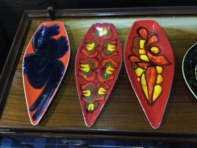Lot 1199 - FIVE POOLE POTTERY DISHES